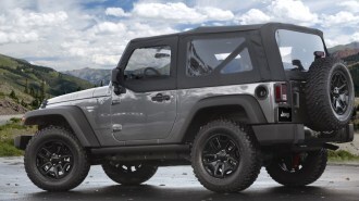The 2016 Jeep Wrangler Willys Edition seen from a rear quarter angle