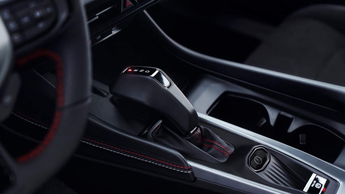 The pistol grip shifter of the 2024 Dodge Charger Daytona