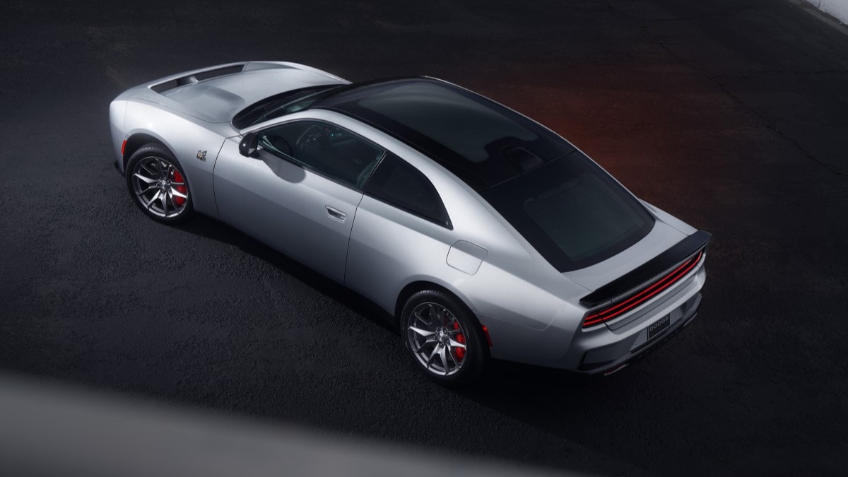 The 2024 Dodge Charger Daytona seen from overhead