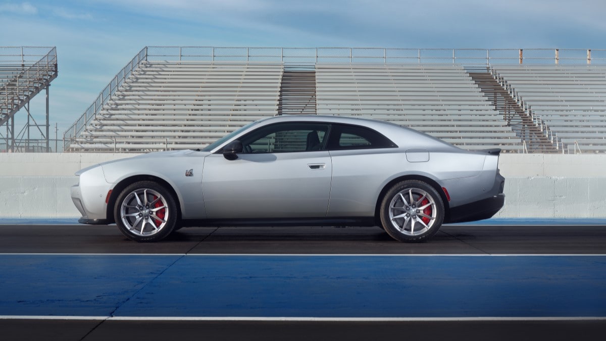 The 2024 Dodge Charger Daytona seen in profile