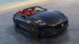 The 2024 Maserati GranCabrio seen from a front quarter angle
