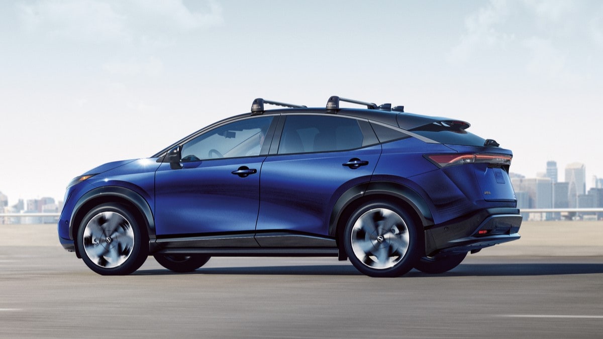 The 2024 Nissan Ariya seen in profile
