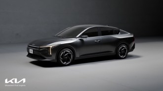 The 2025 Kia K4 seen from a front quarter angle