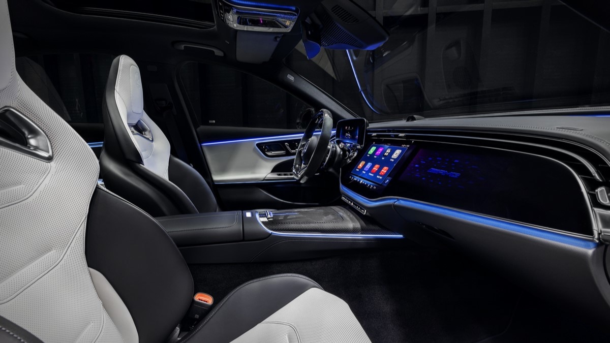 The interior of the 2025 Mercedes-AMG E 53 Hybrid
