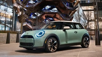 The 2025 Mini Cooper S seen from a front quarter angle