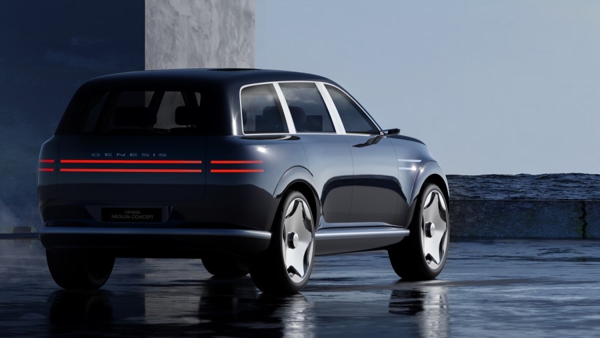 The Genesis Neolun Concept seen from a rear quarter angle