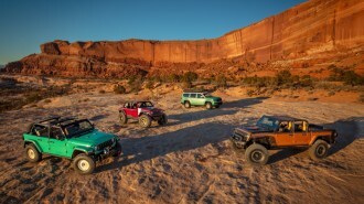 The 2024 Jeep Easter Safari concepts parked together