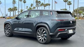 Rear view of the 2023 Fisker Ocean