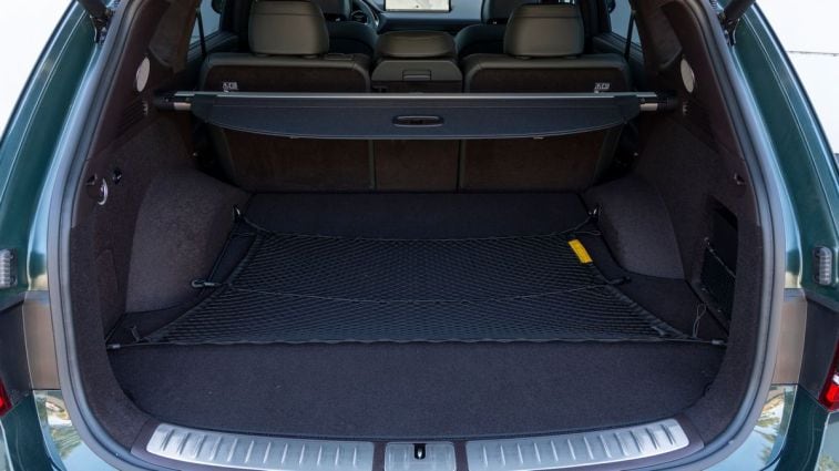 2024 Genesis GV80 rear cargo area.