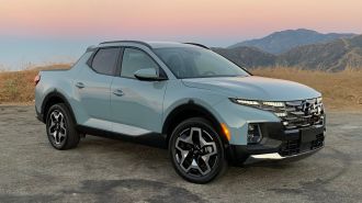 2024 Hyundai Santa Cruz on GMR at sunrise.