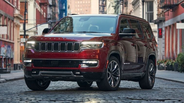 2024 Jeep Wagoneer parked in the middle of a street.