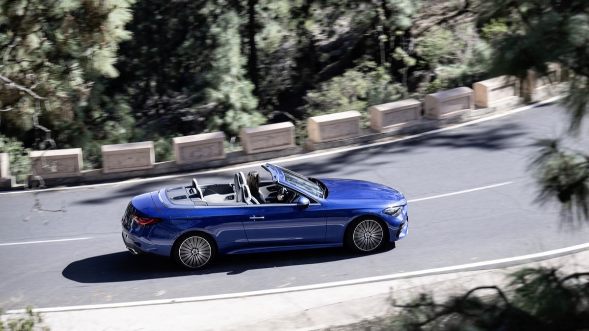 The 2024 Mercedes-Benz CLE Cabriolet seen from overhead