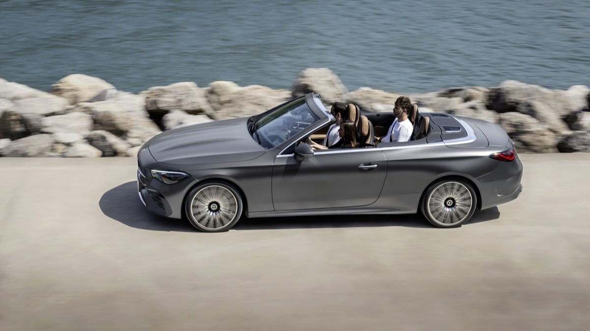 The 2024 Mercedes-Benz CLE Cabriolet seen in profile