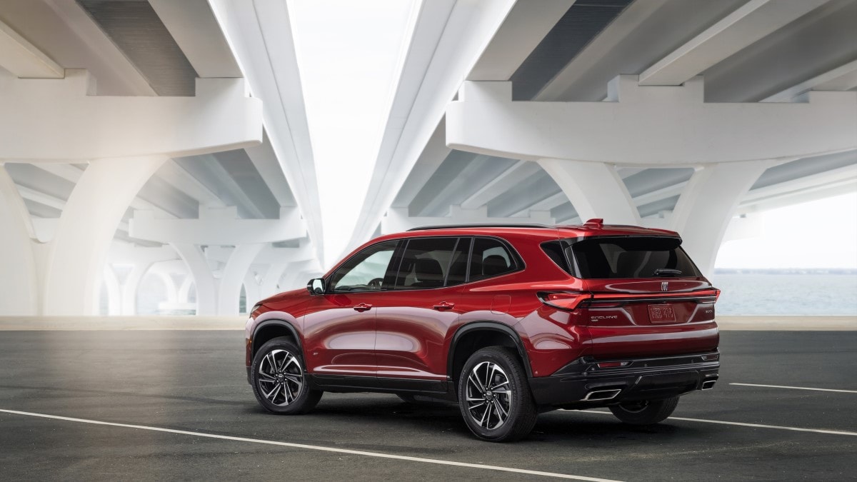 The 2025 Buick Enclave seen from the rear quarter angle