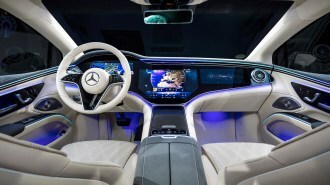 The interior of the 2025 Mercedes-Benz EQS sedan