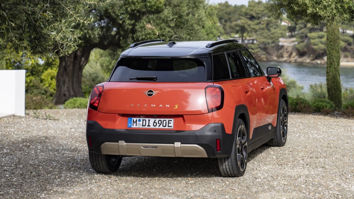 The 2025 Mini Aceman seen from a rear quarter angle