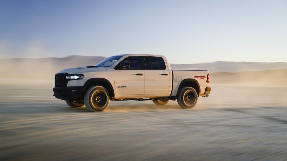 The tenth-anniversary 2025 Ram Rebel X seen in profile