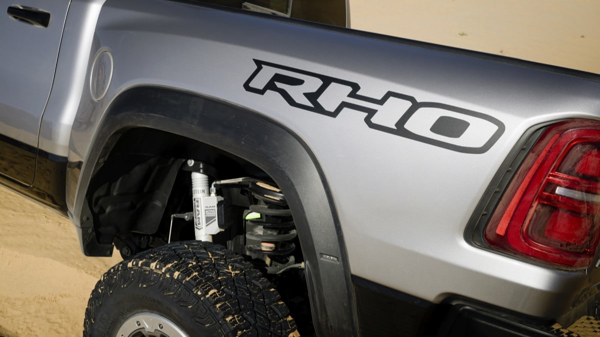 The rear suspension of the 2025 Ram RHO