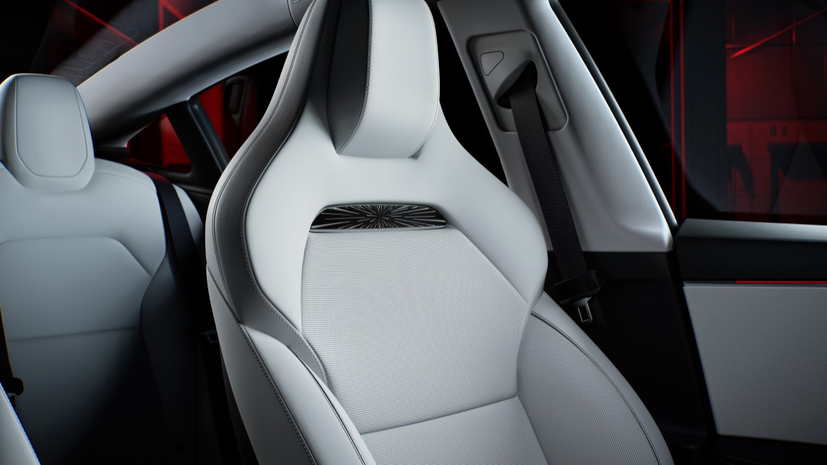 The seats of the Tesla Model 3 Performance