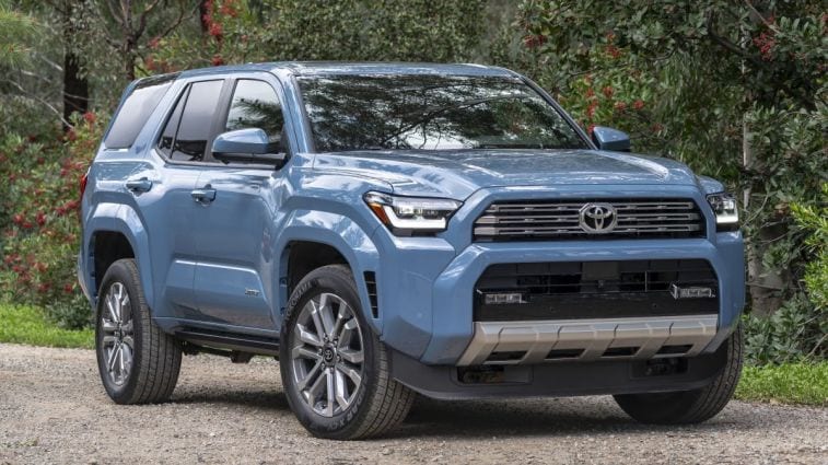 Front view of the 2025 Toyota 4Runner Limited in blue
