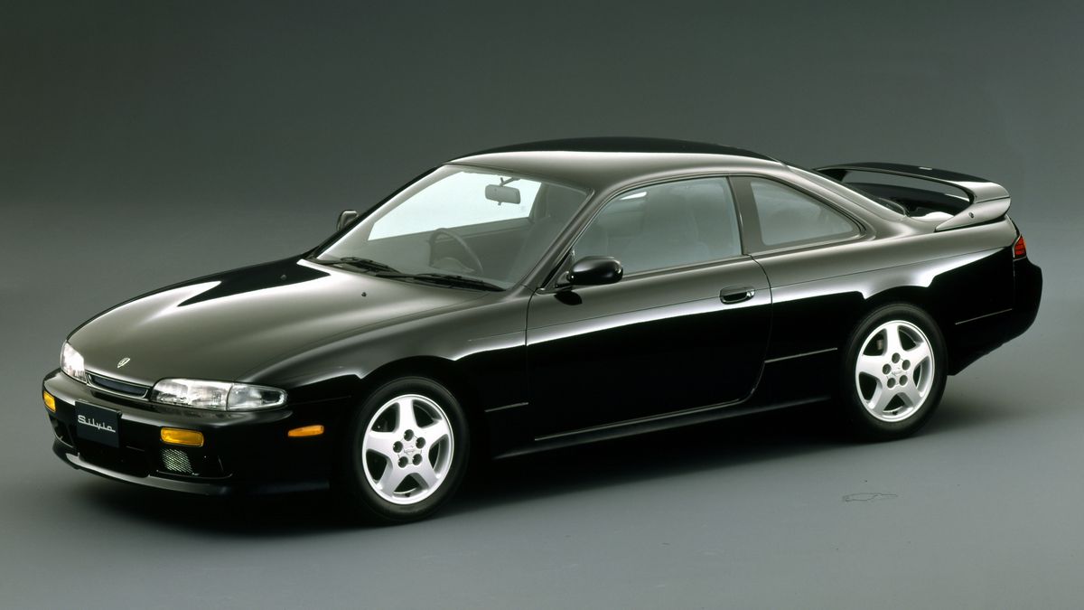1993 Nissan Silvia Aero Sport in black in a studio.