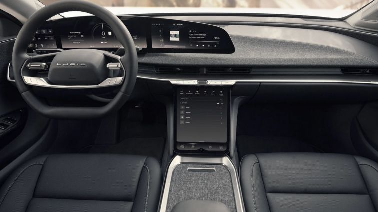 2024 Lucid Air Pure front cabin.