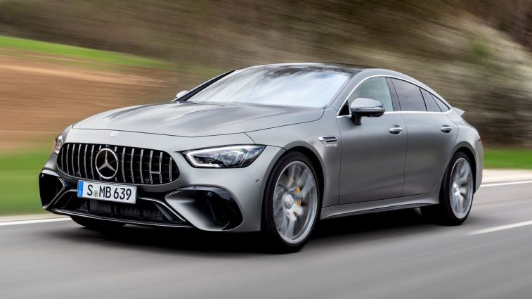 2024 Mercedes-AMG GT 63 S in Selenite Grey Magno.