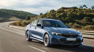 The 2025 BMW 3 Series seen from a front quarter angle