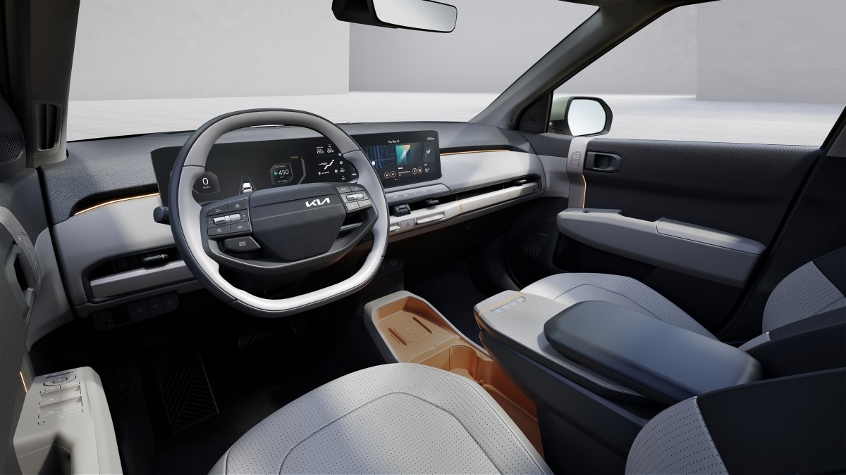 The interior of the 2026 Kia EV3