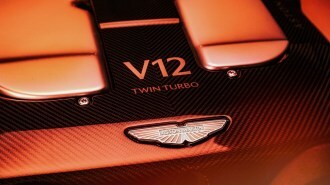 A teaser photo showing Aston Martin's future V12 engine