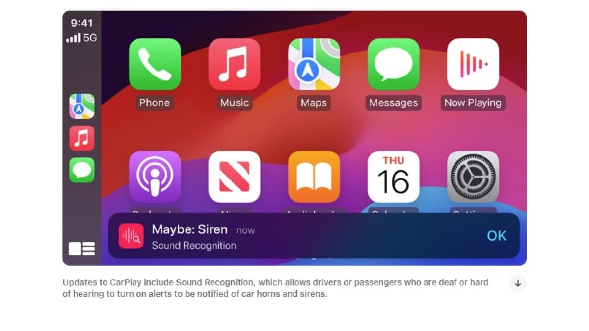 A new Apple iPhone feature that provides a visual warning of sirens and other urgent traffic sounds