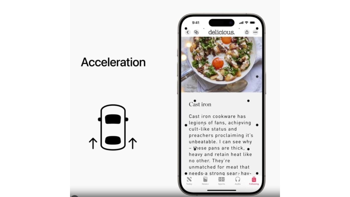 A new carsickness fighting feature on Apple phones will use dots to mimic the motion of a car