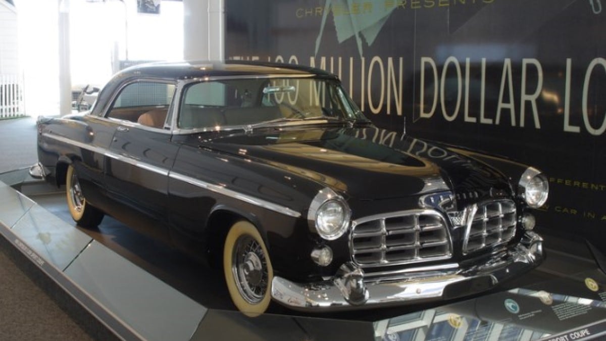 The 1955 Chrysler 300 Coupe seen from a front quarter angle