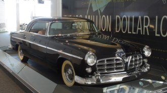 The 1955 Chrysler 300 Coupe seen from a front quarter angle