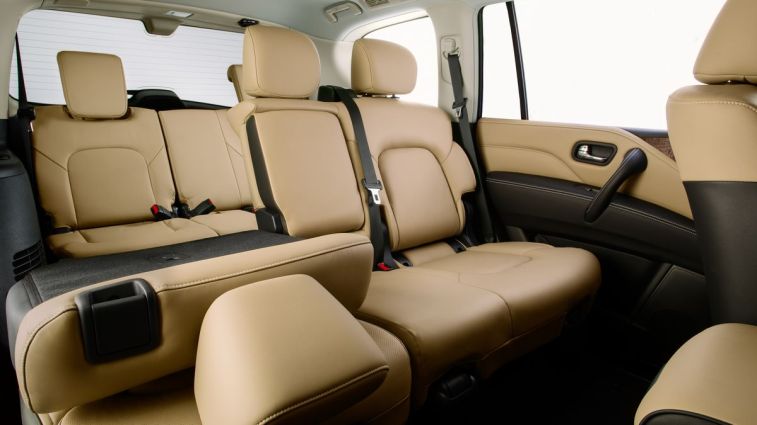 2021 Infiniti QX80 rear seating.