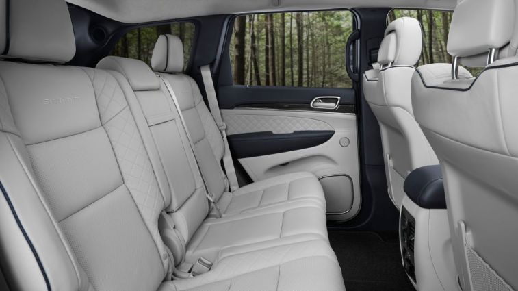 2021 Jeep Grand Cherokee Summit rear seats.