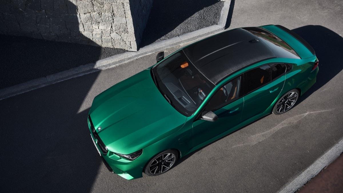 The 2025 BMW M5 seen from overhead