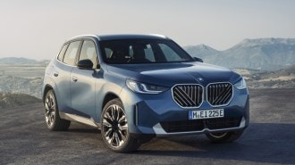 The 2025 BMW X3 seen from a front quarter angle