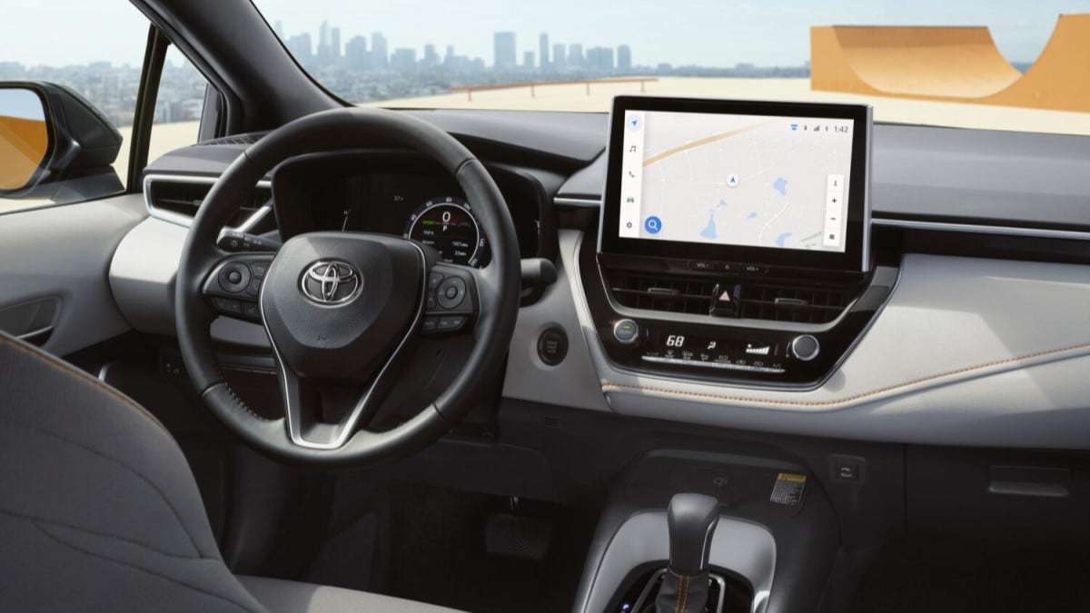 The interior of the 2025 Toyota Corolla FX