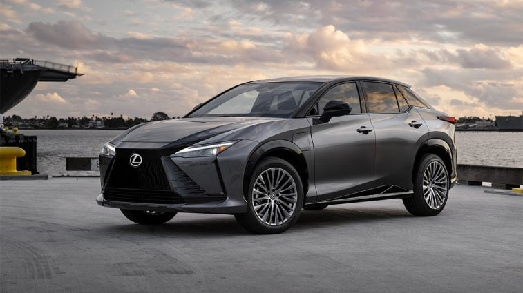 2024 Lexus RZ parked outside.