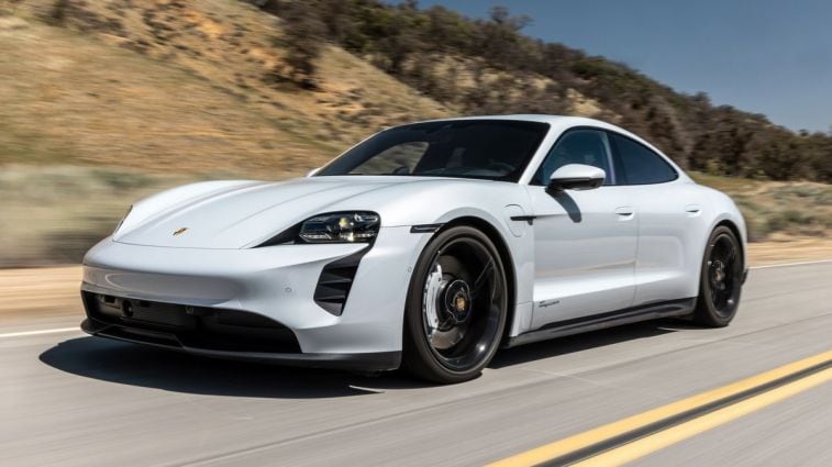 2024 Porsche Taycan in Ice Grey.