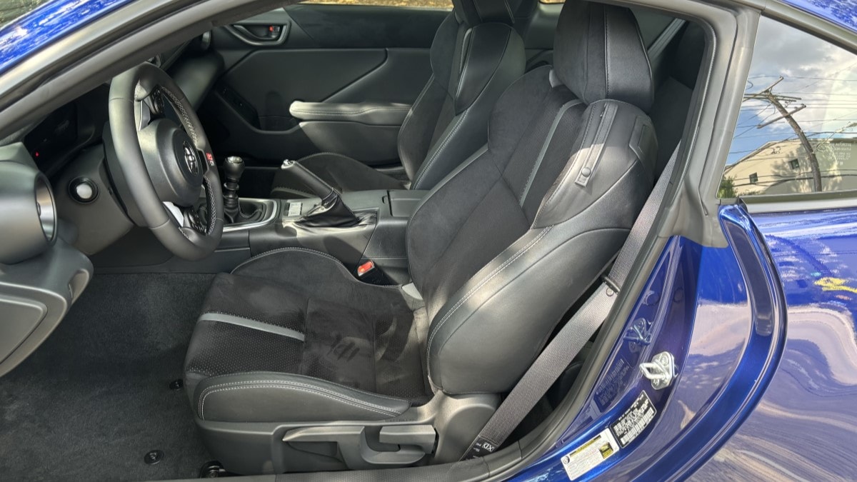 The front seats of the 2024 Toyota GR86