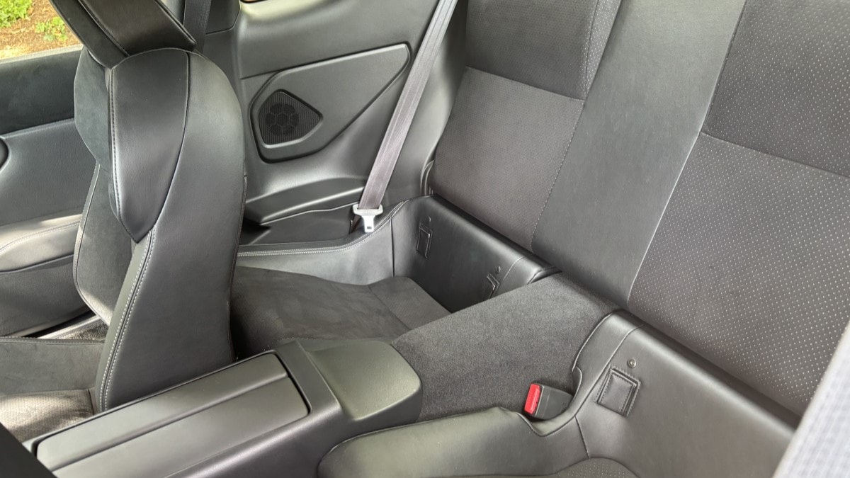 The rear seats of the 2024 Toyota GR86