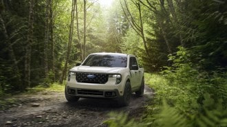 The 2025 Ford Maverick seen from head on