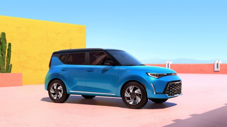 The 2025 Kia Soul seen from a front quarter angle