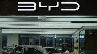 Inside a BYD dealership