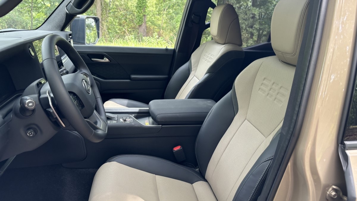 The front seats of the 2024 Lexus GX 550 Overtrail+