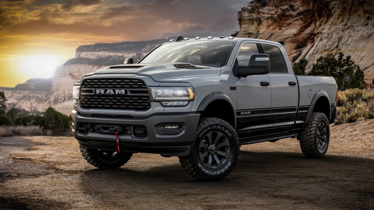 The 2024 Ram HD Power Wagon Lunar Edition seen from a front quarter angle