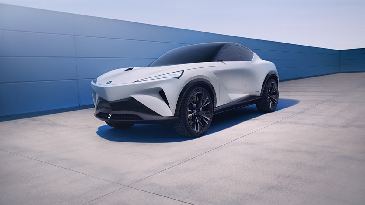 The 2025 Acura Performance EV Concept seen from a front quarter angle