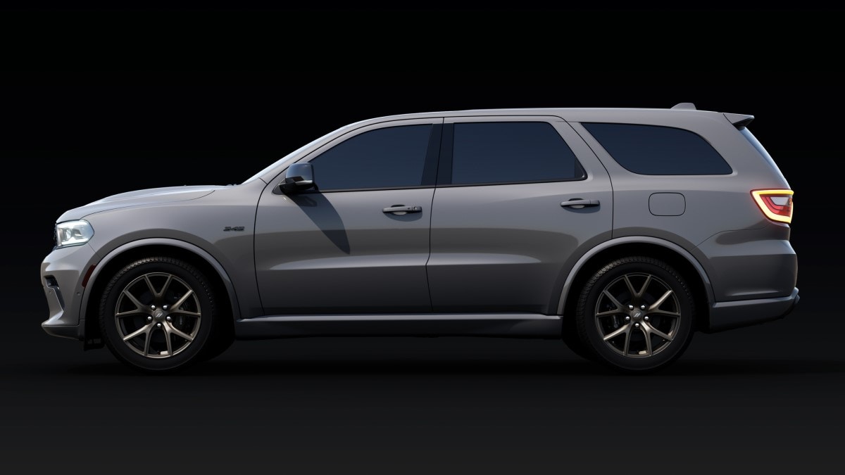 The 2025 Dodge Durango R/T 20th Anniversary Edition seen in profile